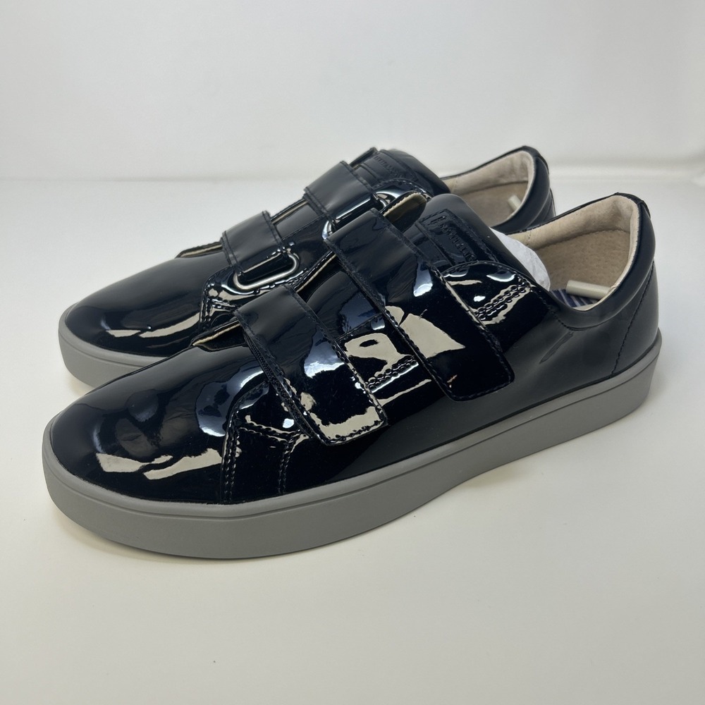 Revitalign Malibu‎ Bella Patent Leather Orthotic Sneakers Peacoat Navy - 10W NIB